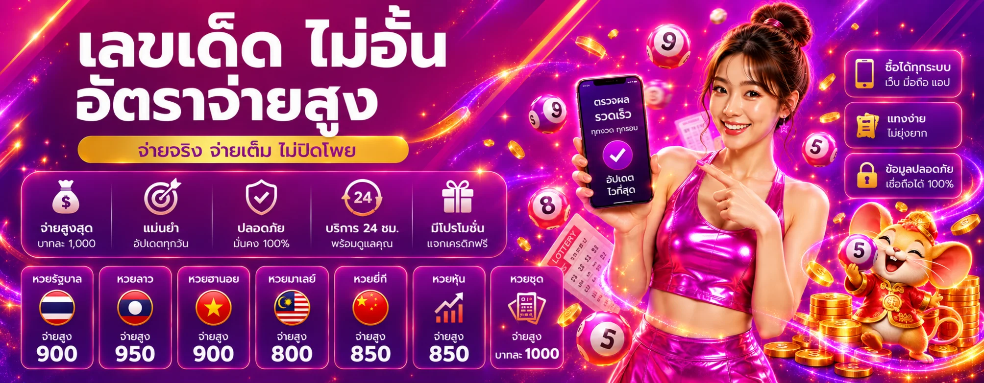 ผลหวยและอัตราจ่ายบน 9kplus